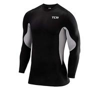 TCA SuperThermal T-Shirt Thermique Manches Longues Couche de Base de Compression pour Le Football et la Course pour Garçon - Noir/Gris Clair (Ancien), S Garçon (6 à 8 Ans)
