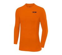 TCA SuperThermal T-Shirt Thermique Manches Longues Couche de Base de Compression pour Le Football et la Course pour Homme - Orange, L