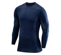 TCA SuperThermal T-Shirt Thermique Manches Longues Couche de Base de Compression pour Le Football et la Course pour Garçon - Bleu Foncé, XL Garçon (12 à 14 Ans)
