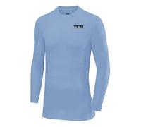 TCA SuperThermal T-Shirt Thermique Manches Longues Couche de Base de Compression pour Le Football et la Course pour Homme - Bleu Clair, M