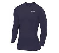 TCA SuperThermal T-Shirt Thermique Manches Longues Couche de Base de Compression pour Le Football et la Course pour Homme - Gris Foncé, S