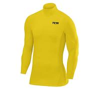 TCA SuperThermal T-Shirt Thermique Manches Longues Couche de Base de Compression pour Le Football et la Course pour Homme - Jaune, M