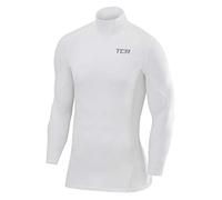 TCA SuperThermal T-Shirt Thermique Manches Longues Couche de Base de Compression pour Le Football et la Course pour Homme - Blanc, L Homme