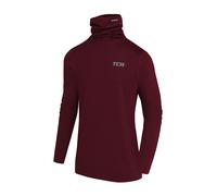 TCA T-shirt de course thermique à col entonnoir pour garçon, Bordeaux, 8-10 ans