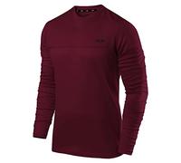 TCA Tee Shirt Homme Manche Longue - Tshirt Sport Element avec Col Haut pour Running Musculation Course - Tee Shirt Manche Longue Quickdry - Cabernet, M