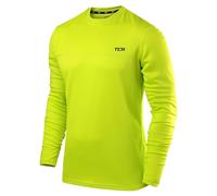 TCA Tee Shirt Homme Manches Longues - Tshirt Manche Longue Homme de Sport Element avec Col Haut pour Running Musculation Course - Tee Shirt Homme Manche Longue Quickdry - Vert Clair, XXL