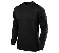 TCA Tee Shirt Homme Manches Longues - Tshirt Manche Longue Homme de Sport Element avec Col Haut pour Running Musculation Course - Tee Shirt Homme Manche Longue Quickdry - Noir, XL