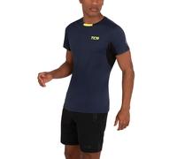 TCA Tee Shirt Sport Homme - T Shirt Sport Homme Atomic Quickdry avec Manches Courtes - Tshirt Sport Homme pour Running Fitness Musculation Crossfit - Bleu foncé, M