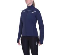 TCA Veste de Course à Pied et de Cyclisme Thermique pour Femmes. Veste Coupe-Vent, Réfléchissante et Respirante avec poches zippées - Bleu Foncé, S
