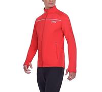 TCA Veste de Course à Pied et de Cyclisme Thermique pour Hommes. Veste Coupe-Vent, Réfléchissante et Respirante avec poches zippées - Rouge, M