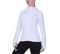 TCA Veste Softshell de Course à Pied pour Femmes. Veste Réfléchissante, Respirante et Compacte avec Poches Zippées - Blanc, XL