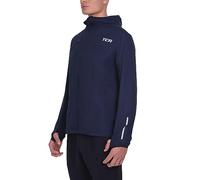 TCA Veste Softshell de Course à Pied pour Hommes. Veste Réfléchissante, Respirante et Compacte avec Poches Zippées - Bleu Foncé, S
