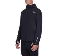TCA Veste Softshell de Course à Pied pour Hommes. Veste Réfléchissante, Respirante et Compacte avec Poches Zippées - Noir, L