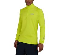 TCA Winter Run T-Shirt de Sport et Running Tee-Shirt Manches Longues avec Fermeture Éclair Mi-Poitrine pour Homme - Vert Clair, XXL