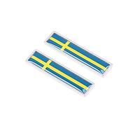 Tcare 1 Paire Pays Drapeau National Suède Chaud Autocollants en Métal De Style De Voiture Moto Accessoires Badge Étiquette Emblème Autocollants De Voiture