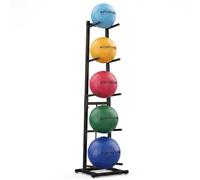 Tcatec Support vertical pour ballons de médecine - Capacité : 6 balles - Diamètre jusqu'à 27,9 cm - Parfait pour la salle de sport, le fitness et le rangement du sport