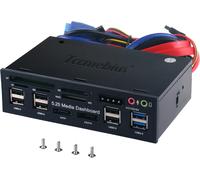 Tcc-Ql5E 5.25 Pouces Pc Multifonction Tableau De Bord Médias Panneau Avant,Avec Sata E-Sata Usb 3.0/2.0 Hub Audio Ports Et Five-In-One Lecteur De Carte(Sd/Mmc/Cf/Ms/Tf / M2)