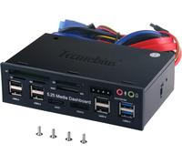 Tcc-Ql5E 5.25 Pouces Pc Multifonction Tableau De Bord Médias Panneau Avant, Avec Sata E-Sata Usb 3.0/2.0 Hub Audio Ports Et Five-In-One Lecteur De Carte (Sd/Mmc/Cf/Ms/Tf / M2)[HUB6110150]
