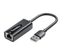 Tccmebius Adaptateur USB Ethernet, USB 2.0 vers RJ45 10/100 Mbps Adaptateur Réseau, pour MacBook, Surface Pro, PC portable, compatible avec Windows 7/8/10, Mac OS, Android, Chrome OS, Linux (TCC-S20A)