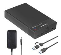 Tccmebius Boîtier de Disque 3,5 Dur Externe USB 3.0 Station d'accueil pour 2,5 3,5 Pouces SATA HDD/SSD Jusqu'à 22TB, avec Alimentation 12V/3A, Câble USB A/C, Soutien UASP Jusqu'à 6 Gbit/s (TCC-S8)
