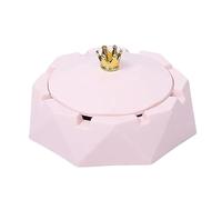 TCDHICY Cendriers Cendrier Rond en Acier Inoxydable, résistant au Vent, avec Couvercle Rotatif, for la Maison, Le Jardin, l'extérieur et l'intérieur. Cendriers Bureau(Pink)