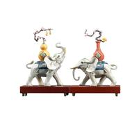 TCDHICY Sculpture De Bureau Une Paire d'ornements d'éléphant for Salon, Bureau et Cave à vin Décoration de Bureau à la Maison