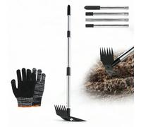 TCETCY Extracteur de Mauvaises Herbes avec Long Manche Outil de Désherbage Manuel 2 en 1 Outil de Désherbage de Jardin Outils Manuel Arrache Racine sans Se Baisser pour Cour, Pelouse, Terrasse, Jardin