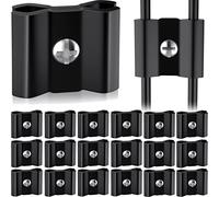 Tcevily Lot de 18 clips de jonction pour panneau de grille - Noir