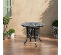 Tcewhhy Table d'extérieur en Aluminium avec Seau à Glace, Table d'appoint de terrasse, Table Basse d'extérieur en Aluminium avec Pieds réglables, Petite Table Basse d'extérieur
