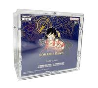 TCG Cases Boite de Protection à Assembler soi-même Compatible avec One Piece Booster Display Box Anglais plexi Boitier Acrylic Case Etui OP-01 First Print (Sol Bleu) + OP-02