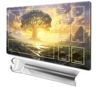 TCGMAT MTG Tapis de jeu avec envers antidérapant, idéal pour les amateurs de jeux de cartes, tapis de jeu TCG (Aube de l'espoir)