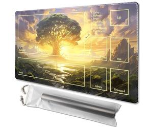 TCGMAT MTG Tapis de jeu avec envers antidérapant, idéal pour les amateurs de jeux de cartes, tapis de jeu TCG (Aube de l'espoir)