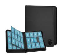 TCGUARD Album de Cartes à Collectionner 12 Compartiments, Pour 720 Cartes, Poches de Chargement Latérales Sécurisées, Classeur pour Cartes de Collection Compatible avec YuGiOh, MLB, MTG, Noir