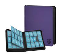 TCGUARD Album de Cartes à Collectionner 12 Compartiments, Pour 720 Cartes, Poches de Chargement Latérales Sécurisées, Classeur pour Cartes de Collection Compatible avec YuGiOh, MLB, MTG, Violet