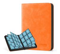 TCGUARD Album de Cartes à Collectionner pour Jusqu'à 540 Cartes, 9 Côtés - Fermeture Éclair - Reliure pour Cartes à Collectionner, MTG Pour Cartes à Jouer, Cartes de Sport, Yugioh, etc. Orange