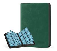 TCGUARD Album de Cartes à Collectionner pour Jusqu'à 540 Cartes, 9 Côtés - Fermeture Éclair - Reliure pour Cartes à Collectionner, MTG Pour Cartes à Jouer, Cartes de Sport, Yugioh, etc. Vert Foncé