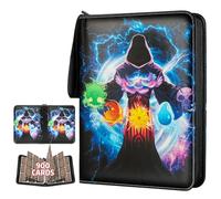 TCGUARD Album de cartes à collectionner pour MTG, pour 900 cartes, classeur MTG pour cartes standard, album de collection de cartes pour cartes de jeu YGO/PTCG pour enfants (9 compartiments, BlackII)