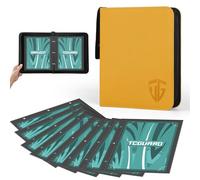 TCGUARD Album de collection grand pour carte Jumbo Card, en polyuréthane avec fermeture éclair, pour jusqu'à 100 cartes XXL, 15,5 x 21 cm