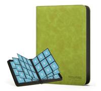 TCGUARD Album de collection pour jusqu'à 540, 9 côtés Album à fermeture éclair pour cartes à collectionner, cahier de cartes MTG pour cartes de jeu, cartes de sport, Yugioh, etc. Vert pomme