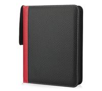 TCGUARD Classeur à 9 poches pour cartes à collectionner avec pochettes, 900 pochettes double face en polyuréthane, classeur de baseball, pour cartes de sport, MTG, TCG Yu-Gi-Oh (rouge)