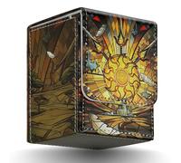 TCGUARD Deck Box pour cartes MTG, boîte de rangement TCG pour cartes Magic The Gathering pour plus de 100 cartes emballées individuellement avec jeux de cartes à collectionner, TCG, Yugioh, etc. Doré