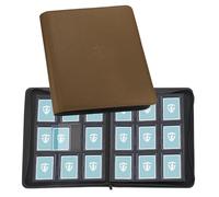 TCGUARD Toploader Album de cartes pour 216 voitures, 9 compartiments avec pochettes pour cartes Rigid de 7,6 x 10 cm pour TCG et MTG (marron)