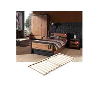 TCHAD - Chambre 90x200cm avec Sommier + Armoire 3 Portes - VIPACK