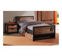 TCHAD - Chambre 90x200cm avec Tiroir et Chevet en Pin Massif -