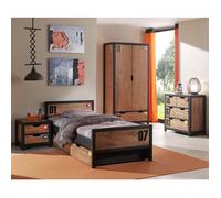 TCHAD - Chambre Complète 90x200cm + Armoire 2 Portes