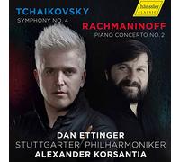 Tchaikovski : Symphonie n° 4. Rachmaninov : Concerto pour Piano n° 2. Korsantia, Ettinger. [Import]