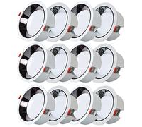 TCHAUSGZOZ 2,5-6 pouces LED plafonniers 12 Pack Downlight Wafer Light 7W-30W disque lumière 3000K/4000K/6000K encastré éclairage(10w,White light)