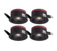 TCHAUSGZOZ 4 pcs Noir Anti-éblouissement Spot En Aluminium Mince Plafond LED Encastré Lumières Downlight 7W, 12W, 20W COB Kit for Maison Commerciale(20w,Neutral light)