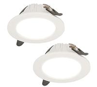 TCHAUSGZOZ 5W-20W Spots LED encastrés sans canette Pack de 2, pouces-6 pouces Panneau lumineux blanc Wafer Light Downlight Plafonnier for porte vestiaire(12W,Warm light)