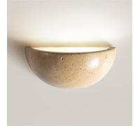 TCHAUSGZOZ Applique Murale Nordique en marbre, Abat-Jour Demi-Lune, Applique Murale Vintage en Pierre Naturelle, Lampe de Chevet for Chambre à Coucher, Hall d'entrée, Porche, Ferme